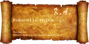 Kukorelli Anita névjegykártya